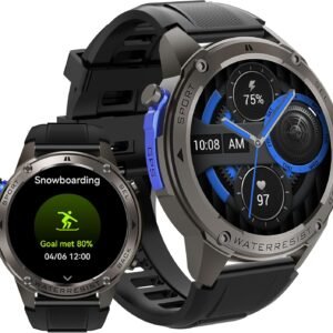 MIDDOW Military Smart Watch with GPS (Answer/Make Calls), Sa...