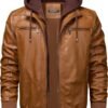 WULFUL Men's Leather Jackets, Faux Leather Jacket for Men La...