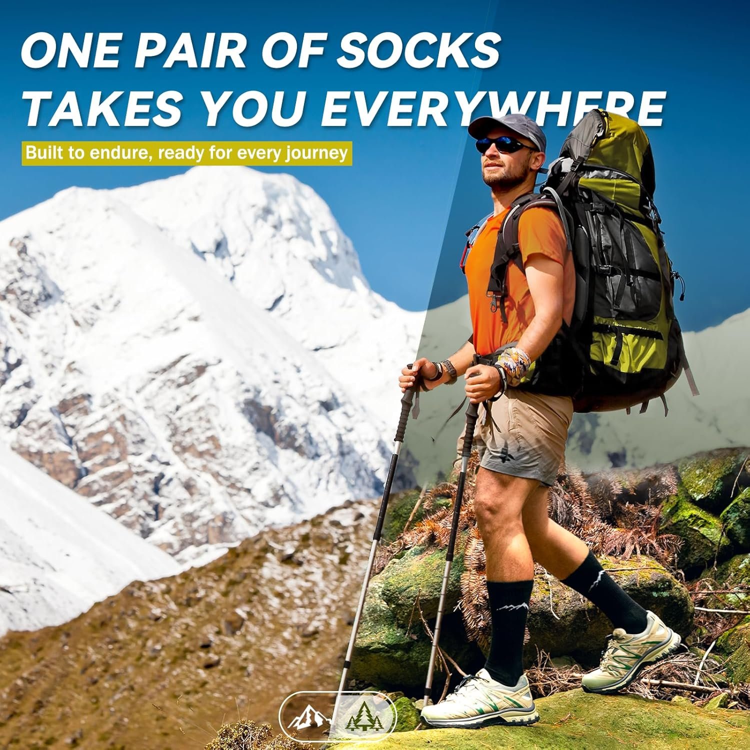 Merino Protect Merino Wool Socks for Men Warm Soft Hiking So... - Image 5