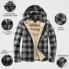 Elesuit Men's Full Zip Fleece Flannel Jackets Shirt Plaid Co...