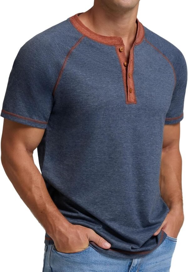 Sailwind Mens Henley Long/Short Sleeve T-Shirt Cotton Casual...