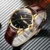 Men's Casual Leather Watch, Easy to Read Analog Dress Watch,...