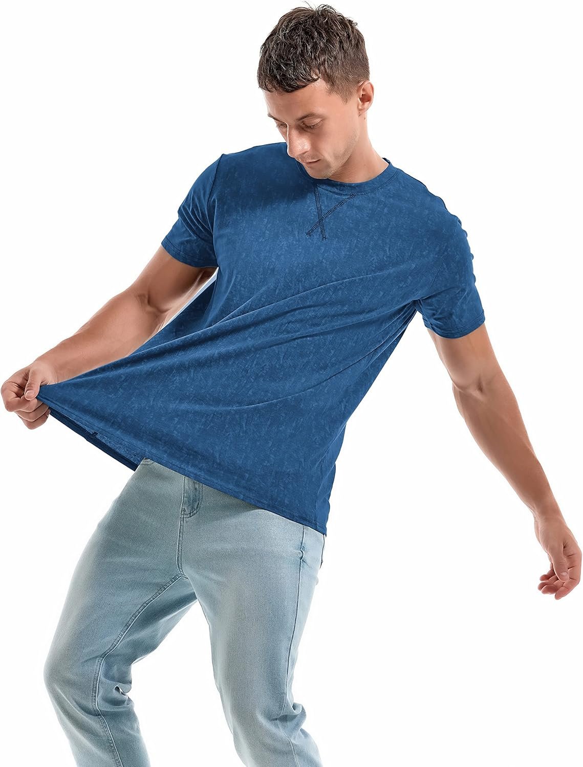 KLIEGOU Men's T-Shirts - Premium Cotton Crew Neck Tees S - 4... - Image 4