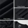Cotrasen Men's Long Sleeve T-Shirts Cotton Casual T Shirts f...