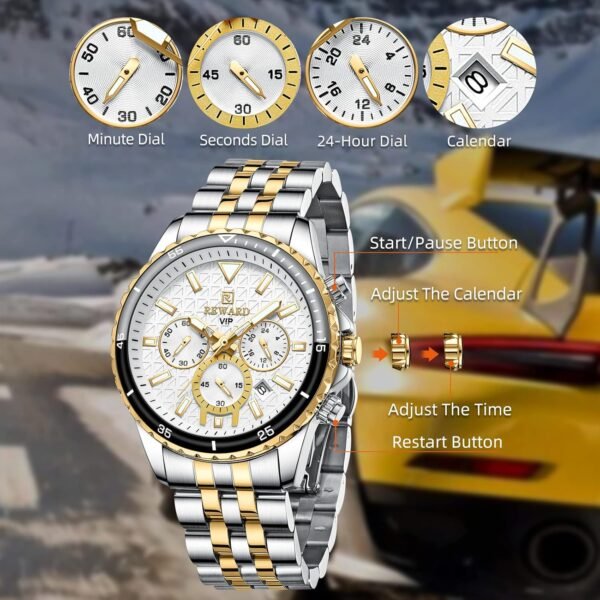 REWARD Men's Wrist Watches Fashion Business Dress Stainless ...