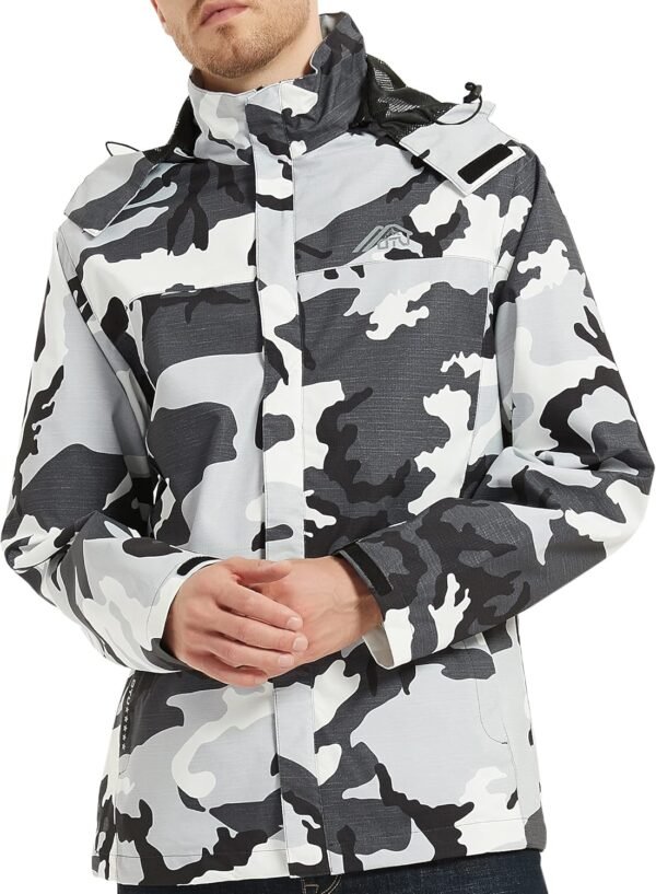 OTU Men's Lightweight Waterproof Hooded Rain Jacket Outdoor ...