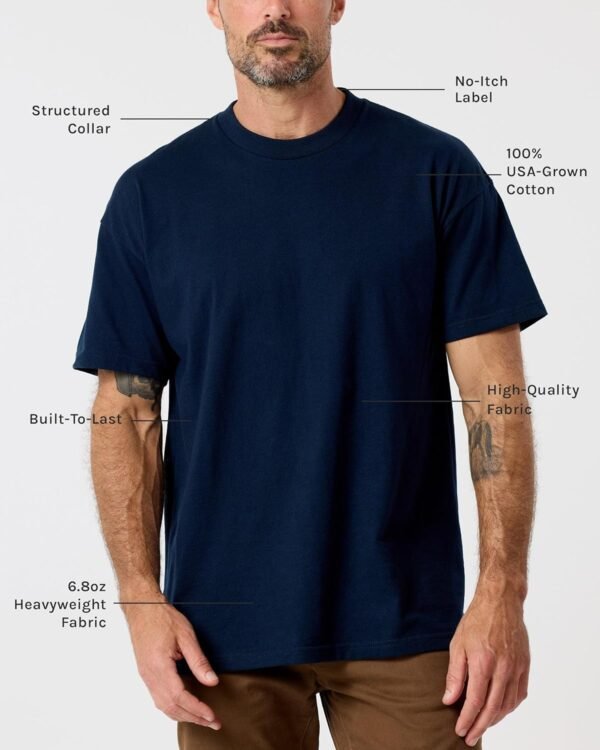 INTO THE AM Men's Heavyweight T Shirts for Men S - 3XL Boxy ...