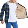 Men's Cotton Plaid Shirts Jacket Fleece Lined Flannel Shirts...