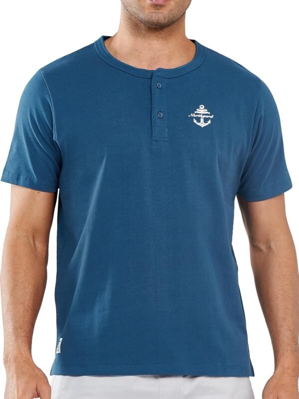NORTHYARD Men's Henley Shirts Casual Short Sleeve Heavy Cott...