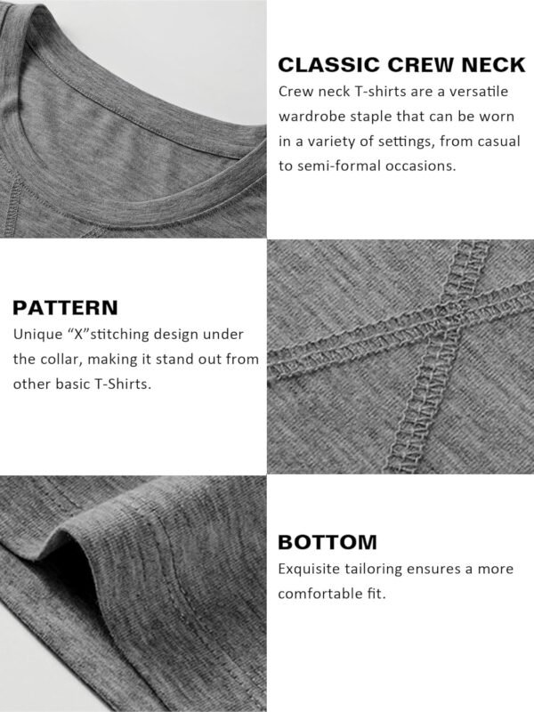Comdecevis Mens 2 Pack Cotton Crewneck T-Shirts Hipster Hip ...