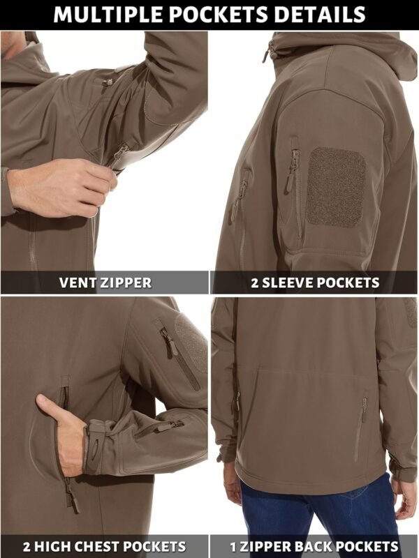 TACVASEN Men's Special Ops Military Tactical Rain Jackets Wi...