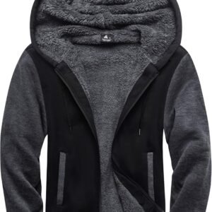 SCODI Hoodies for Men Heavyweight Fleece Sweatshirt - Full Z...