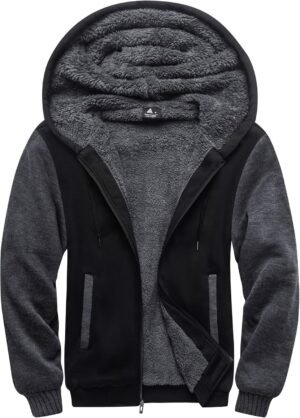 SCODI Hoodies for Men Heavyweight Fleece Sweatshirt - Full Z...