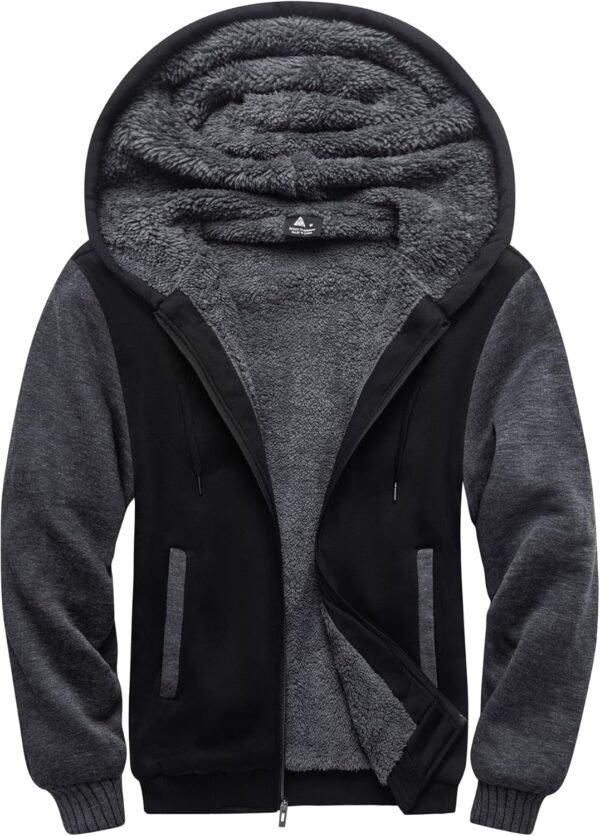 SCODI Hoodies for Men Heavyweight Fleece Sweatshirt - Full Z...