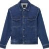 Theory Men's City Trucker Jacket in Denim Beryl