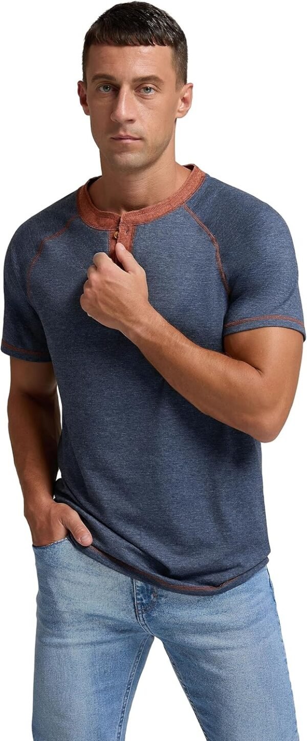 Sailwind Mens Henley Long/Short Sleeve T-Shirt Cotton Casual...