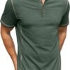 Sailwind Mens Henley Short Sleeve T-Shirt Cotton Maverick Sh...
