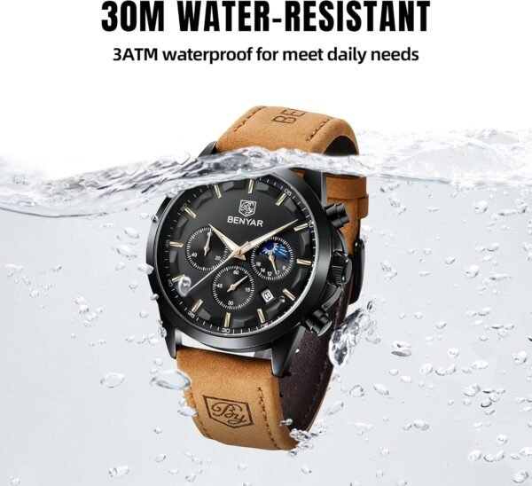 BY BENYAR Mens Watches Analog Quartz Chronograph Waterproof ...