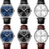 OLEVS Men Leather Watch,Mens Wrist Watches,Big Face Watches ...