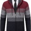 Mylldey Mens Hoodies Knit Sweater, Full Zip Fleece Lined Car...
