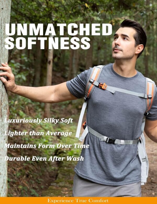 Merino Protect 100% Merino Wool T Shirts for Men Odor Resist...