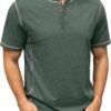 Sailwind Mens Henley Short Sleeve T-Shirt Cotton Maverick Sh...
