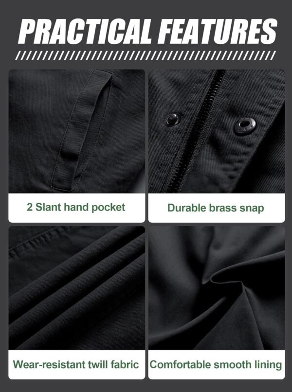Pursky Men's Canvas Cotton Military Casual Field Jacket Oute...