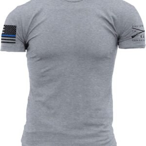Mens Tees mens Blue Line Flag Basic T-Shirt