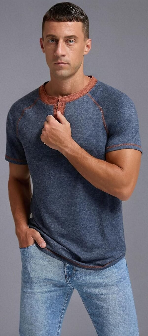 Sailwind Mens Henley Long/Short Sleeve T-Shirt Cotton Casual...