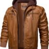 WULFUL Men's Leather Jackets, Faux Leather Jacket for Men La...
