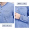 CRYSULLY Men's Henley Shirts Cotton Long Sleeve T-Shirts 3 B...