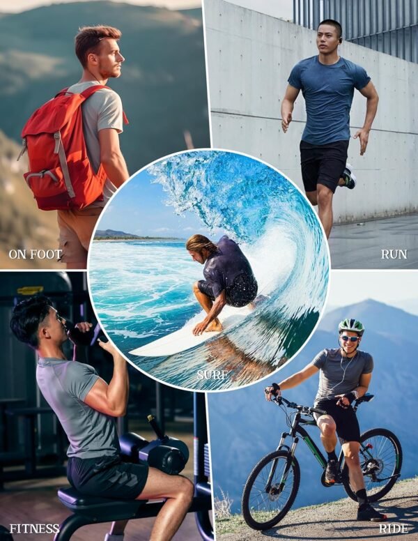 Men's Summer Short Sleeve Shirts Quick Dry Workout Lightweig...
