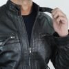 Quilted Biker Mens Leather Jacket - Real Lambskin Moto Style...