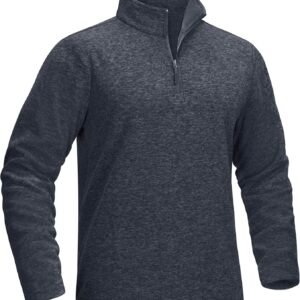 MAGCOMSEN Men's Shirts 1/4 Zip Fleece Pullover Mid-Weight Lo...