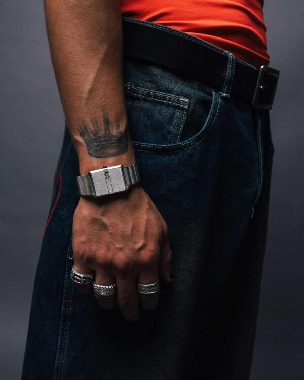 Breda 'Pulse' Stainless Steel Bracelet Watch
