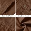 WenVen Men's Casual Washed Cotton Military Jacket