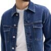Theory Men's City Trucker Jacket in Denim Beryl