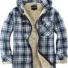 Elesuit Men's Full Zip Fleece Flannel Jackets Shirt Plaid Co...