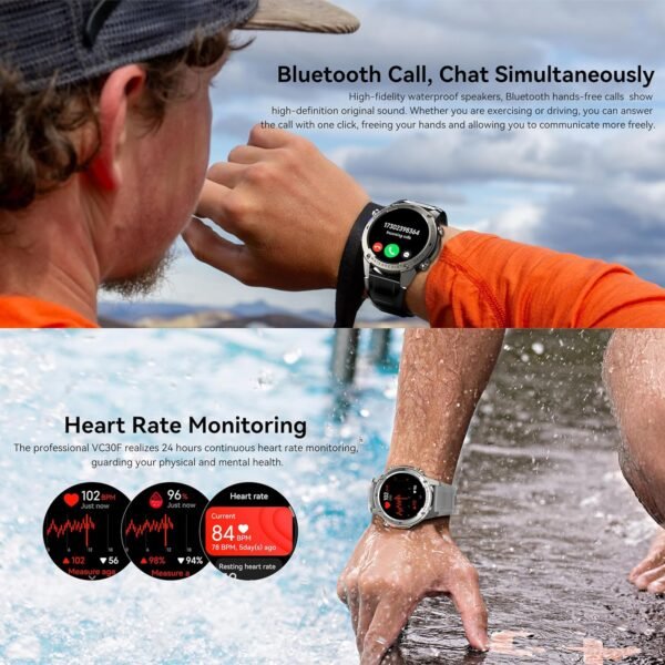 MIDDOW Military Smart Watch with GPS (Answer/Make Calls), Sa...