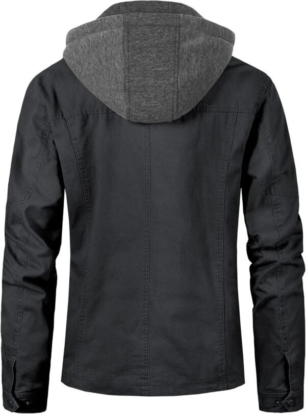 Pursky Men's Canvas Cotton Military Casual Field Jacket Oute...