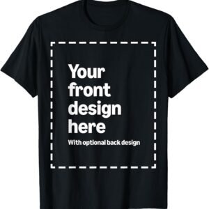 Custom Front & Back Print T-Shirt with Your Image for Men, W...