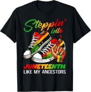 Stepping Into Juneteenth Afro Woman Black Girls Sneakers Men...