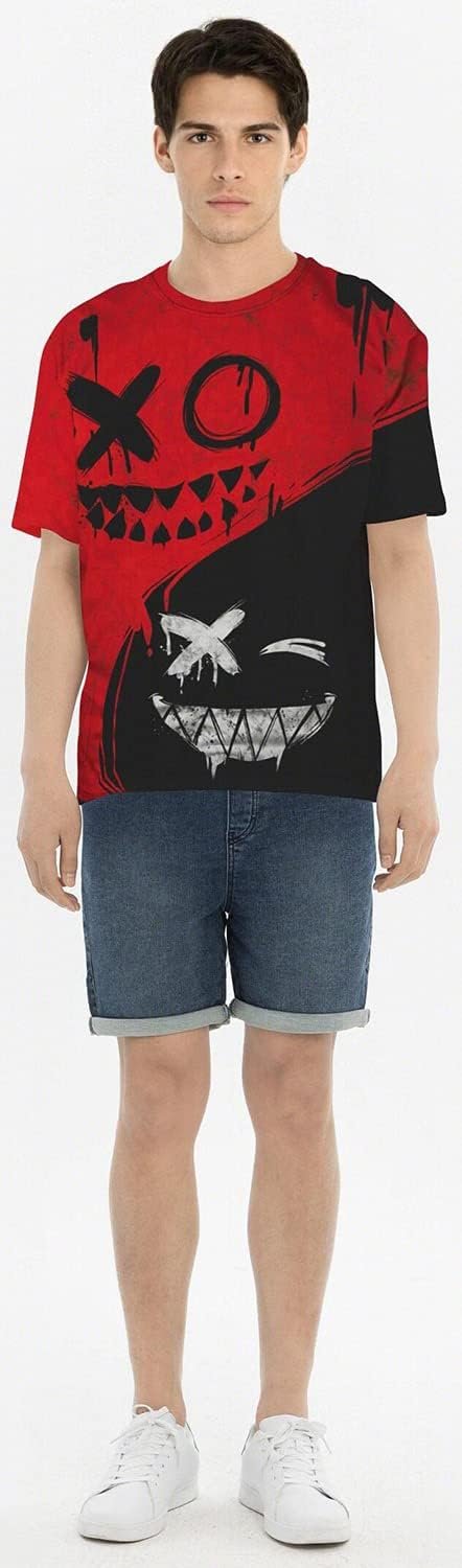 Keasmto 3D Print Cool T Shirts Graphic Design Casual Summer ... - Image 4