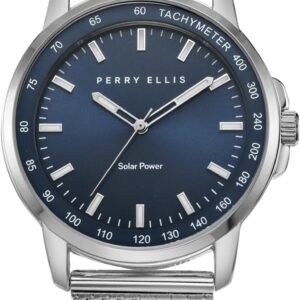 Perry Ellis Solar Powered Mens Watch | Steel Mesh Band | Wat...