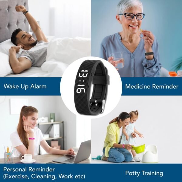 Vibrating Alarm Reminder Watch - with up to 10 Personal Alar... - Image 3