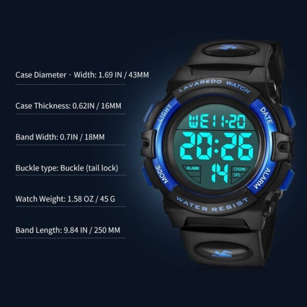 Kids Watch,Boys Watch for 3-15 Year Old Boys,Digital Sport O... - Image 7