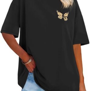 Womens Oversized Tshirt Graphic Tees Crew Neck Summer Short ...
