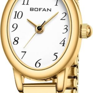BOFAN Small Gold Watches for Women Easy Read Ladies Quartz W...