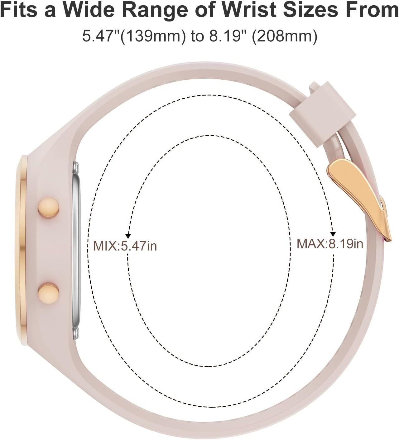 GOLDEN HOUR Waterproof Sport Women's Digital Chronograph Sil... - Image 3