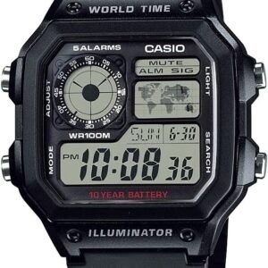 Casio AE1200WH Series | Men’s Digital Watch | 100M WR | Mult...